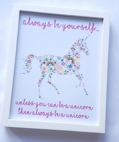 Unicorns Magical Girls Bedroom Inspiring Wall Prints Always Be