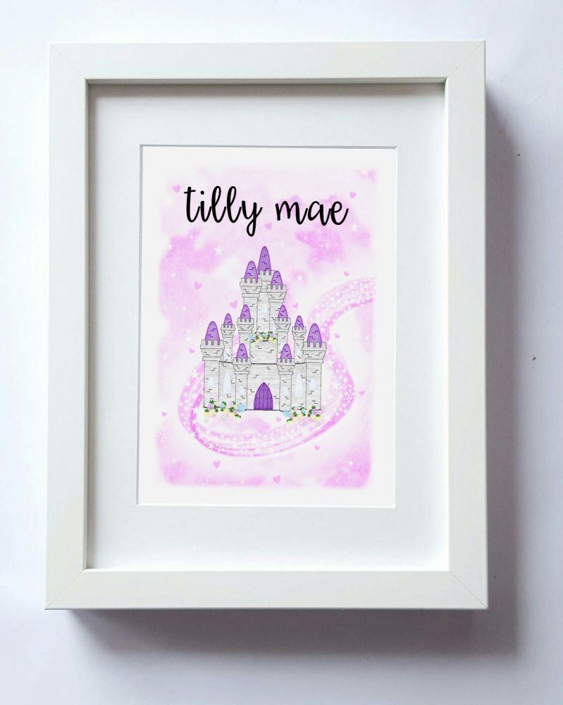 Girls Princess bedroom print, Bedroom decor, Castles in the sky.' Perfect a