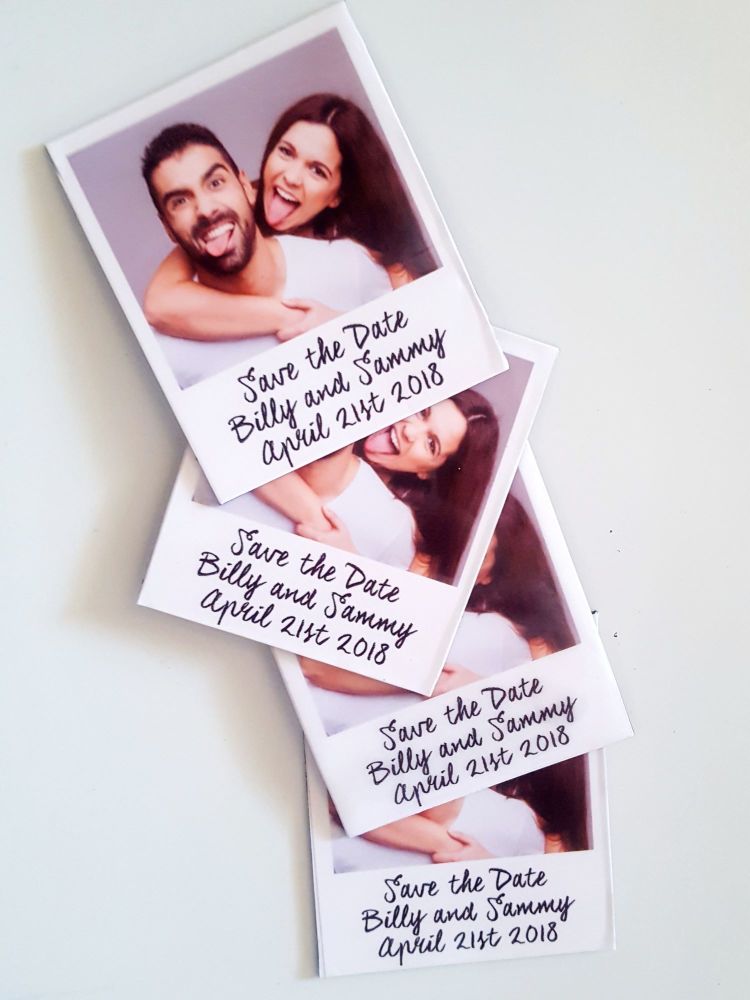 Save the dates, Polaroid, Picture magnet, Wedding invitations, Magnets. 