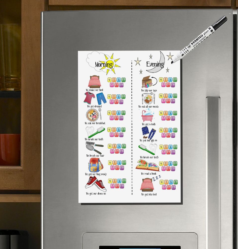 £10 OFFER! Weekly Planner, Morning Routine, Evening Routine, Kids Daily Sch