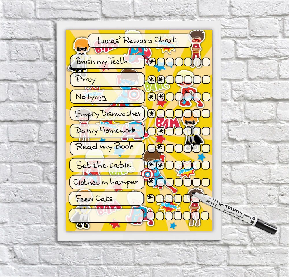 Dry Erase Chore Chart For Kids