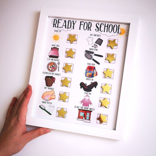 Kids Morning Routine, For Boys and Girls, Ready for School Checklist, Magne