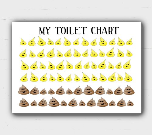 Kids Toilet Chart, Potty training Reward Chart, kids wees and poos, Star  Chart, Incentive Chart