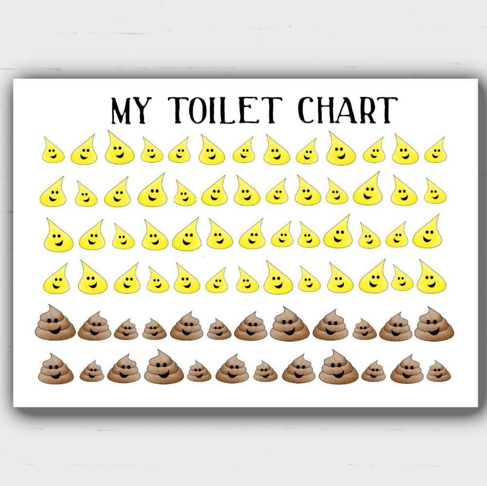 Kids Potty Chart, Potty Training Chart, Reward Chart, Digital file, Wee and Poo, Pictures, toilet chart, sticker chart, download