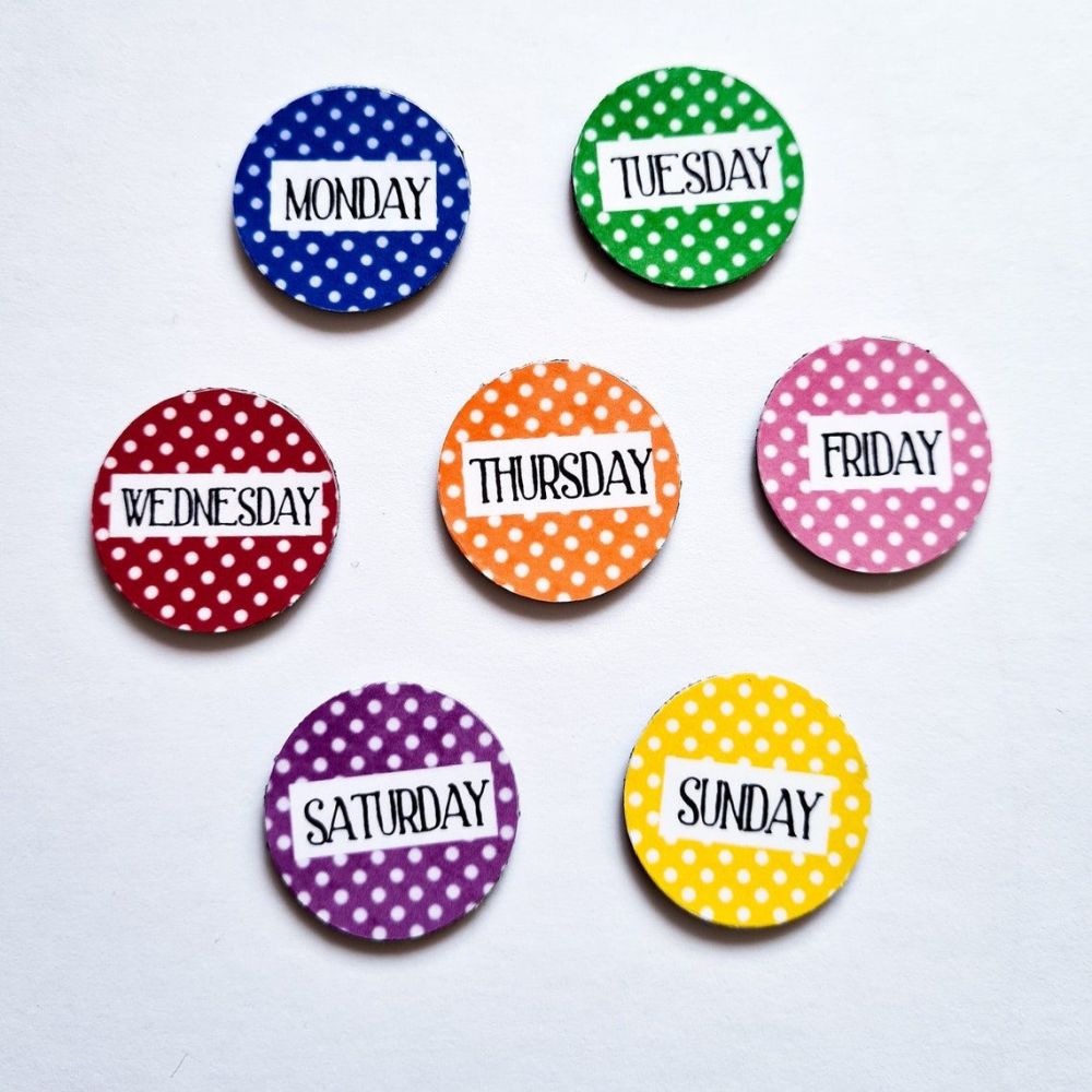 Days of the Week Magnets, Planner accessories