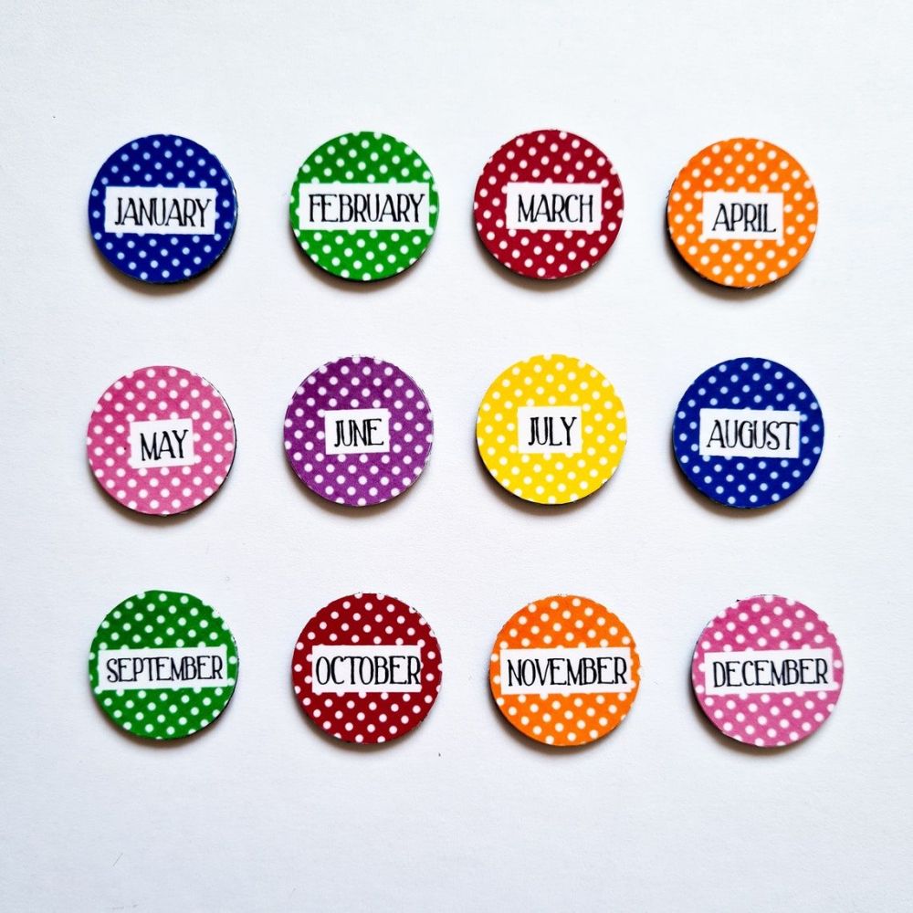 Months of the Year Magnets, Planner accessories