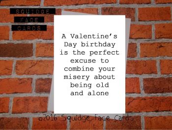 A valentine's Day birthday is the perfect excuse to combine your misery about being old and alone