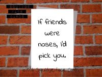 If friends were noses, I'd pick you