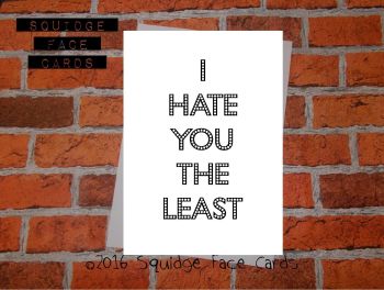 I hate you the least