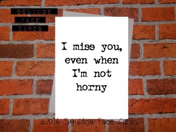 I miss you, even when I'm not horny