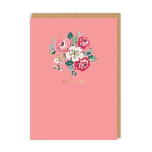 Floral hank you card