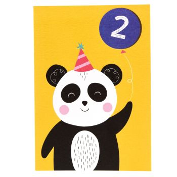Panda Age 2 birthday card