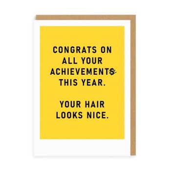 Congrats on all your achievement this year. Your hair looks nice