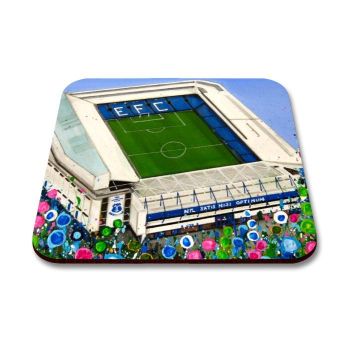 Jo Gough - EFC Stadium with flowers Coaster
