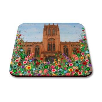 Jo Gough - Liverpool Anglican Cathedral with flowers Coaster