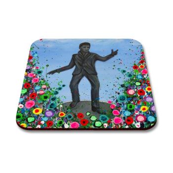 Jo Gough - Billy Fury with flowers Coaster