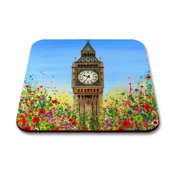 Jo Gough - Big Ben London with flowers Coaster