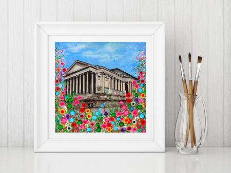 Jo Gough - St Georges Hall with flowers Print From £10