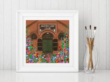 Jo Gough - Salford Lads Club Manchester with flowers Print From £10