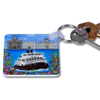 Jo Gough - 3 Graces with flowers Key Ring