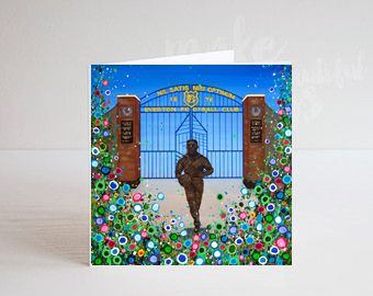 Jo Gough - EFC Dixie Dean with flowers Greeting Card