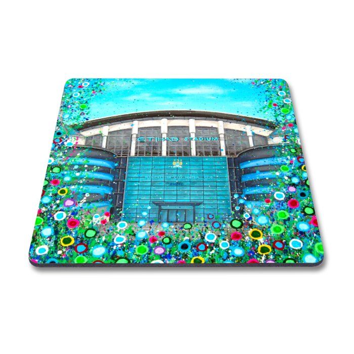 Jo Gough - MCFC The Etihad Stadium with flowers Magnet