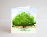 Jo Gough - A Festive Village Tree Christmas Card