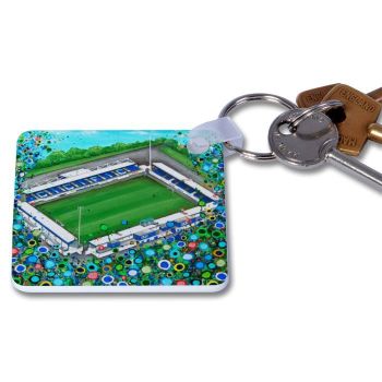 Jo Gough - Chester FC Stadium with flowers Key Ring