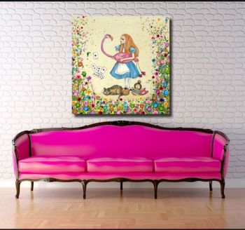 Jo Gough - Alice in Wonderland Canvas Print From £65