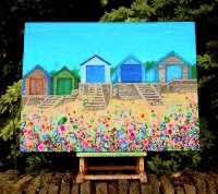 Abersoch Beach Huts, North Wales ORIGINAL ARTWORK