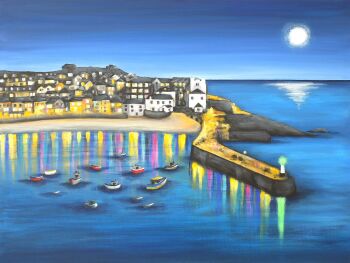 St Ives In The Moonlight FINE ART GICLEE PRINT