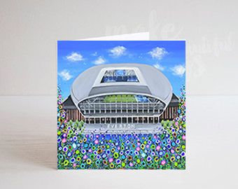 Jo Gough - EFC Bramley Moore Dock with flowers Greeting Card