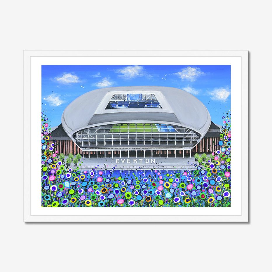 Jo Gough - EFC Bramley Moore Stadium with flowers Print