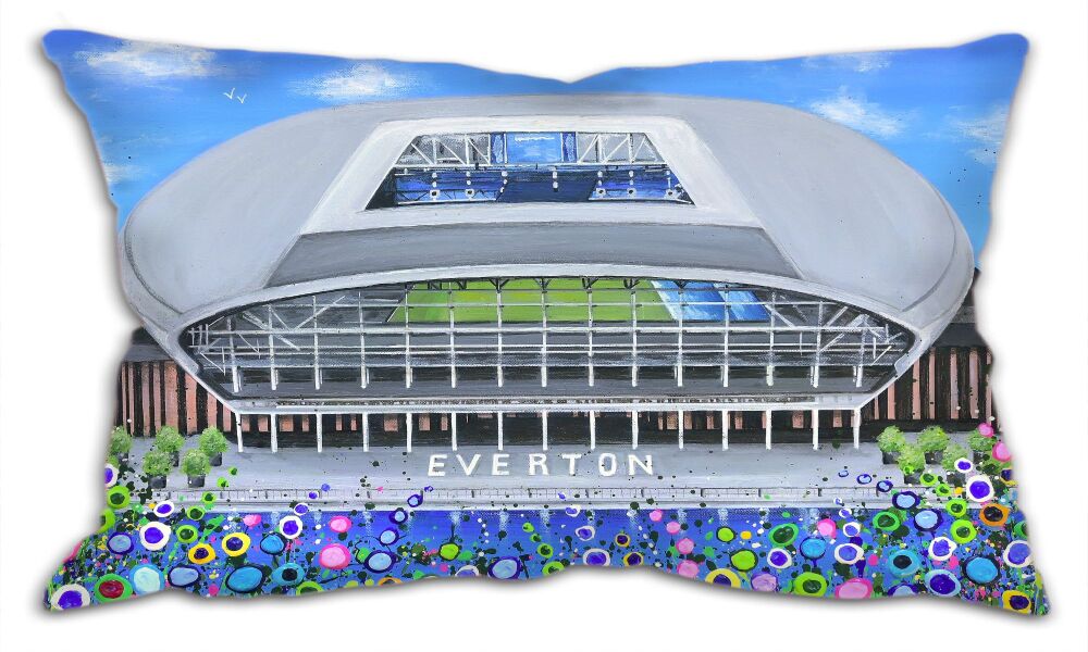 Jo Gough - EFC Bramley Moore Stadium with flowers Cushion