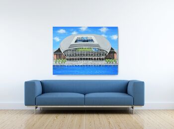Jo Gough - EFC Bramley Moore Dock Stadium Plain Canvas Print