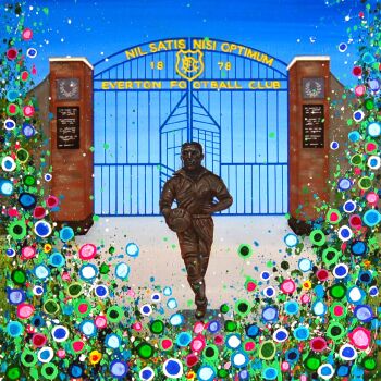 Jo Gough - EFC Dixie Dean Statue ORIGINAL ART WORK