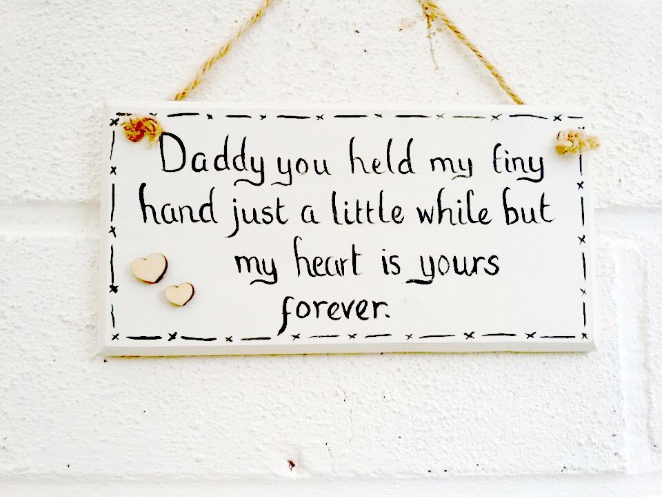Dads hold our hands, Daddy Plaque Sign Personalised