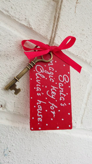 Santa's Magic Key Christmas Decoration Personalised
