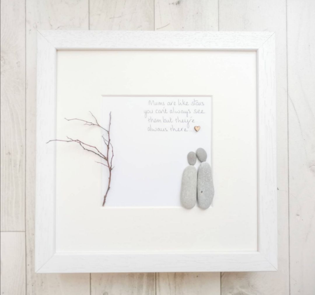 Pebble Art Picture Mum's Are Like Stars Birthday Christmas Gift Idea