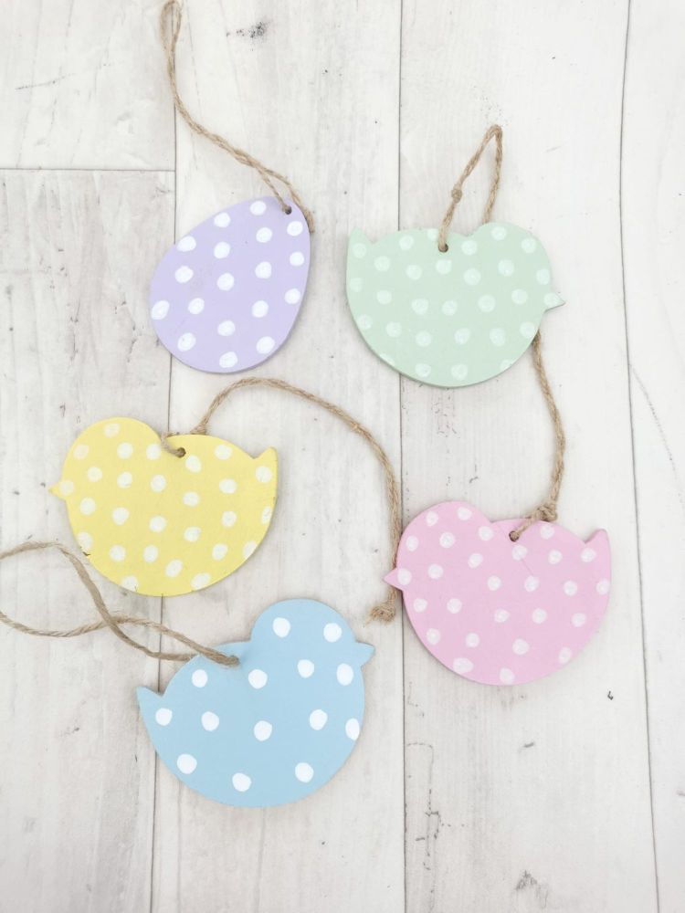 Easter Eggs and Chicks Handmade Hanging Decoration Baubles Personalised