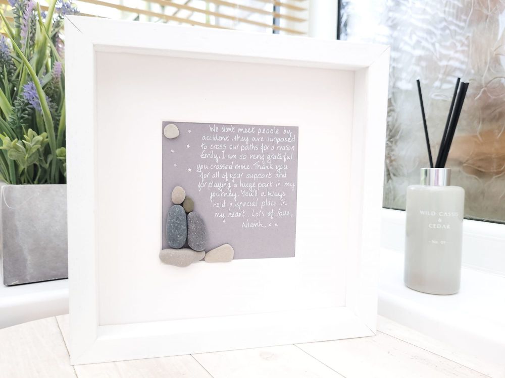 Friend Pebble Art Picture, Thank you Gift, Best Friend, Personalised and Fr