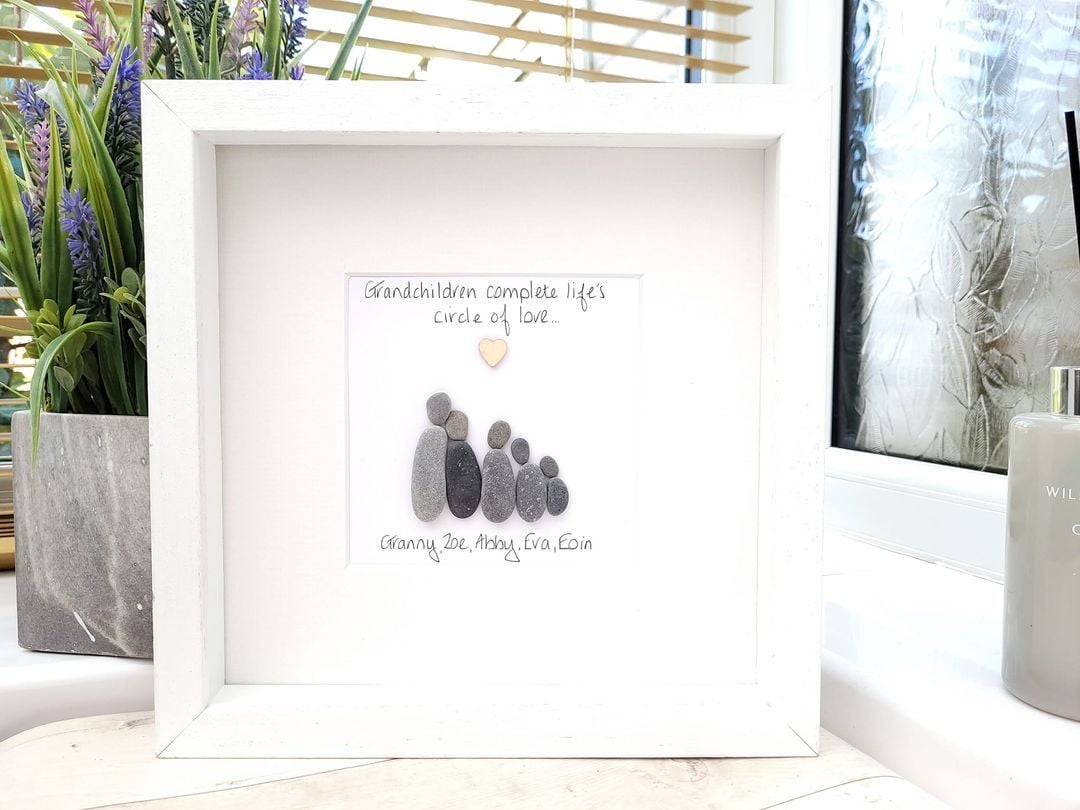 Grandma, Nanny, Nana - Mothers Day Gift - Pebble Art Picture Fully Personal