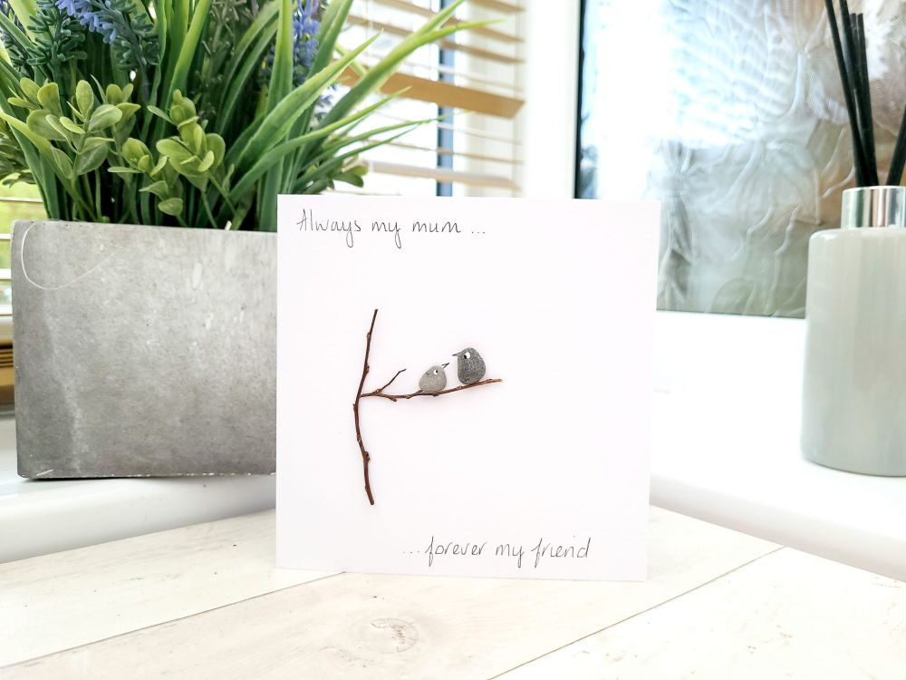 Mum Mother Birthday Card - Pebble Art Picture Fully Personalised