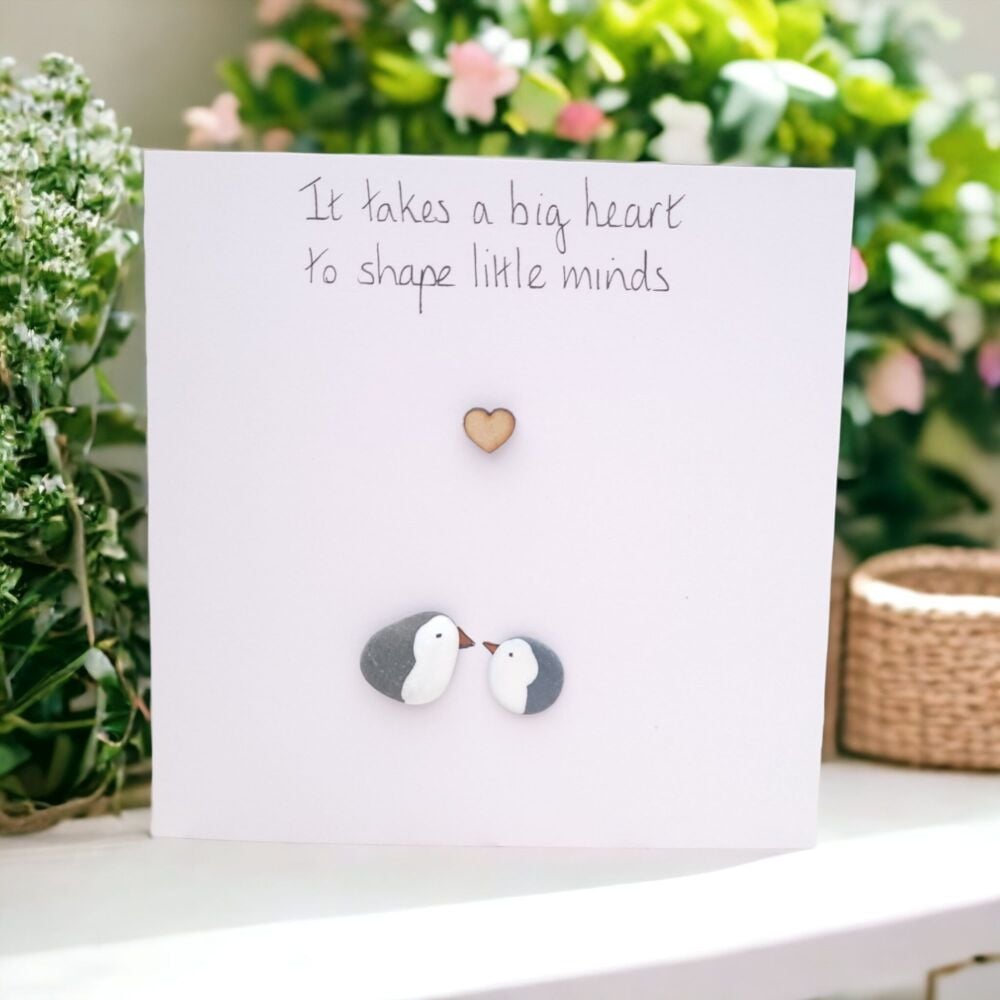 Thank you Tutor, Teacher Card Handmade Pebble Art Picture , Fully Personalised