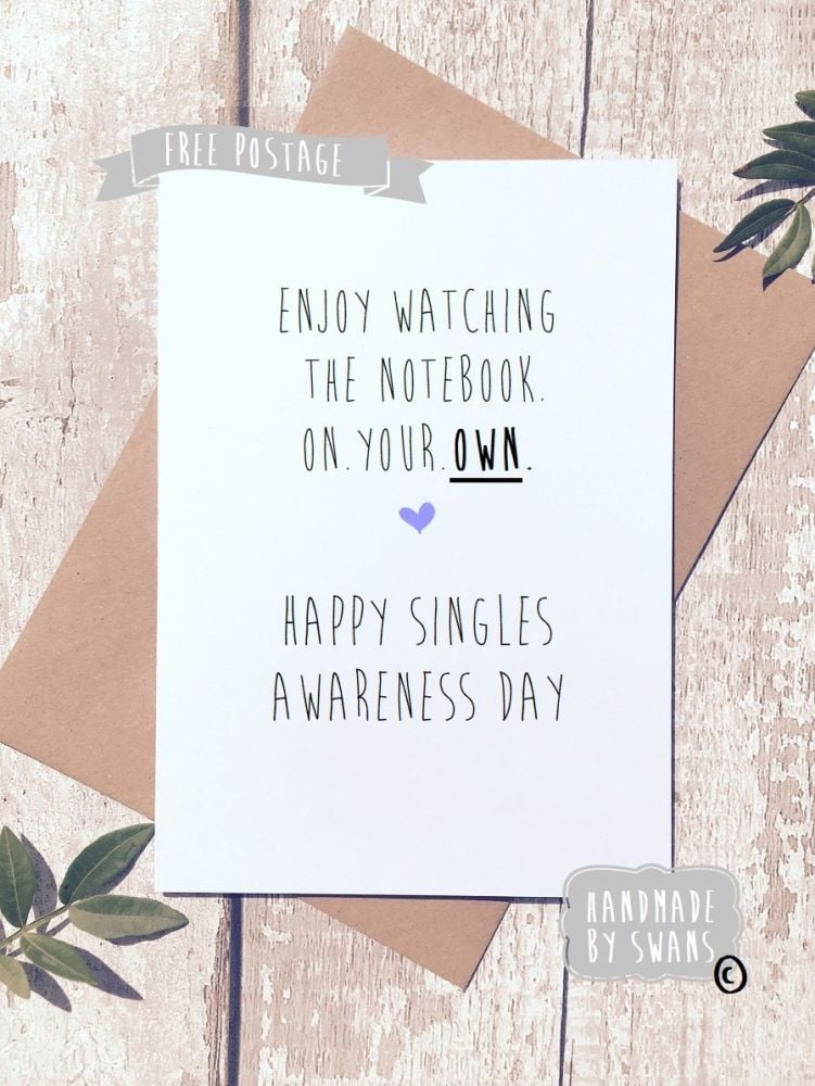 Singles awareness day Valentines day Greeting Card 