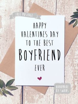 Best Boyfriend Ever Valentines Day Greeting Card