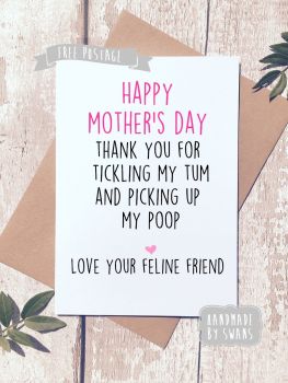 Happy Mother's day from your feline friend Greeting Card