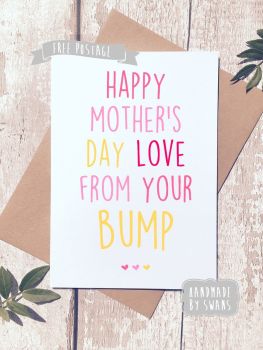 Happy Mother's Day love from bump Greeting Card