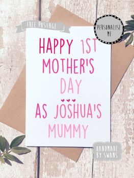 Personalised 1st Mother's day Greeting Card 