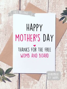 Thanks for the womb and board Mother's day Greeting Card